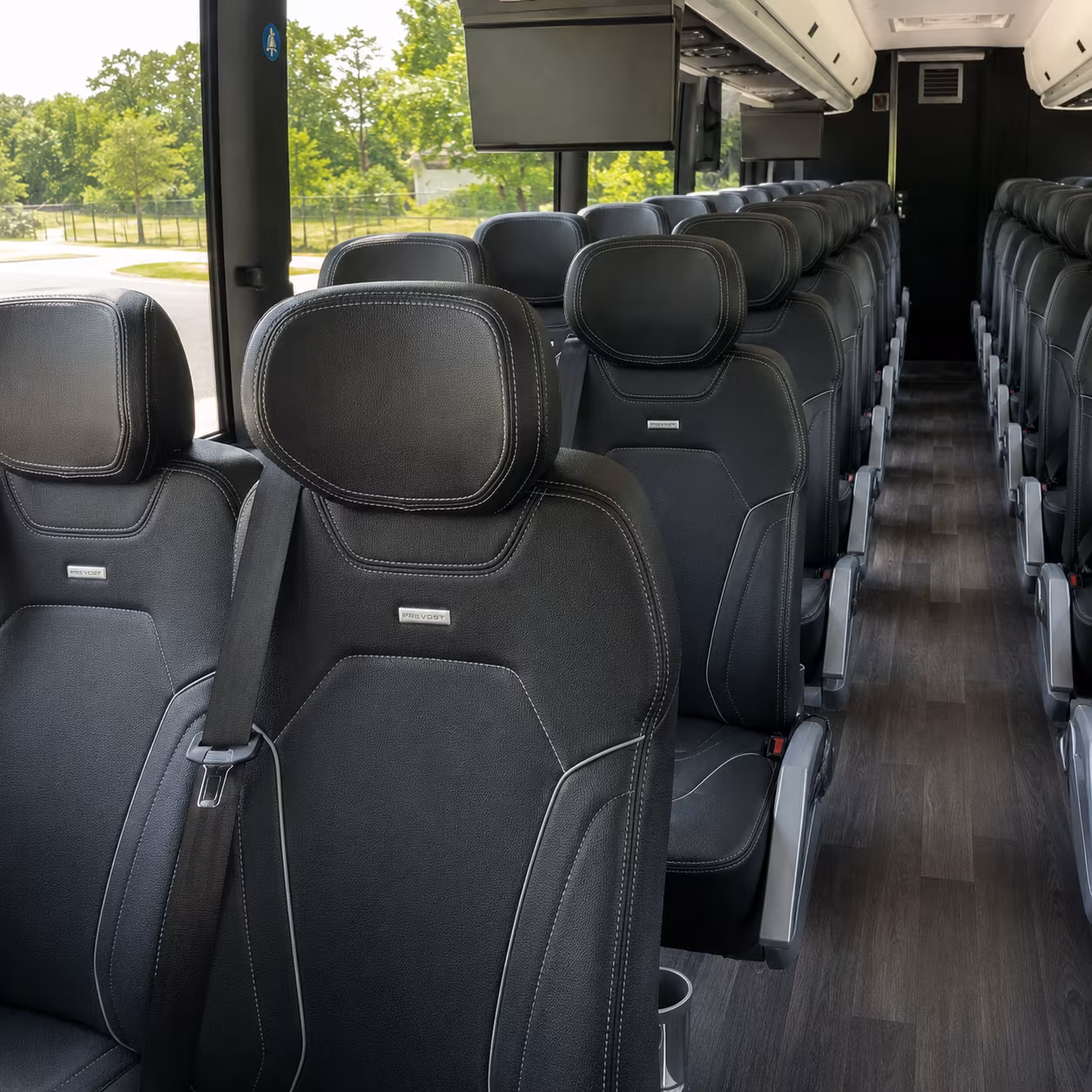 woodbridge charter bus services interior